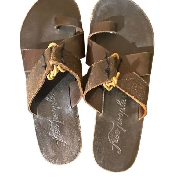 Free People Sophie Skip on sandal brown size 9 - Picture 1 of 6
